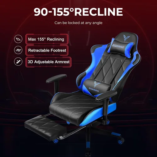 Miniatura 4 de EXRACING Silla de juegos con reposabrazos ajustables en 3D, diseño de estampado de vaca, silla de oficina ergonómica con respaldo alto, silla