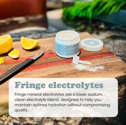 Miniatura 4 de Fringe Mezcla de electrolitos y minerales, sal marina pura del océano para rehidratación, cloruro de potasio, malato de magnesio para tensión