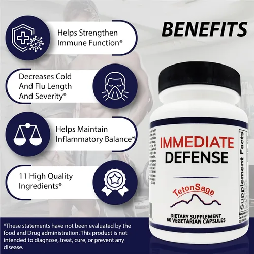 Miniatura 2 de Apoyo inmunológico de defensa inmediata: zinc, saúco negro, equinácea, vitamina A y C con B12, potente refuerzo de la inmunidad para adultos