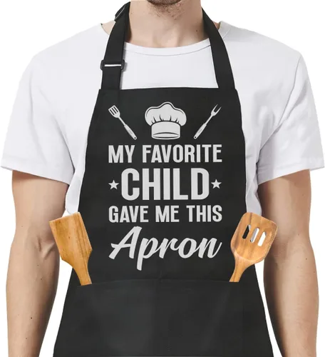 Miniatura 12 de SANDJEST Funny Mens Aprons with Pockets for BBQ Grilling Cooking Grandpa Husband Apron for Birthday Christmas Father's Day funny 7