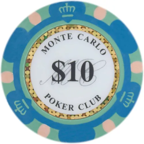 Miniatura 11 de Brybelly Monte Carlo Premium Poker Chips (50-Pack) Heavyweight 14-Gram Clay Composite