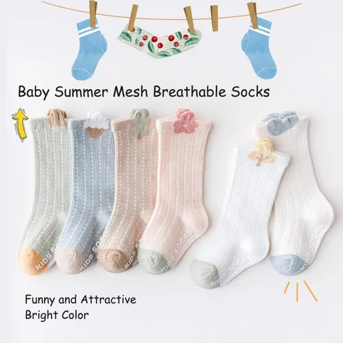 Miniatura 2 de Nuevos calcetines de malla de verano para bebés, niños y niñas pequeñas, calcetines para recién nacidos, accesorios esenciales para bebés