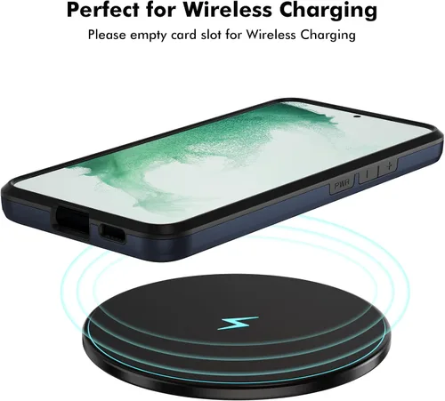 Miniatura 6 de Jiunai Funda para Samsung Galaxy S22 Plus Funda tipo cartera para tarjetas de crédito, soporte para efectivo, bolsillo deslizante de doble capa