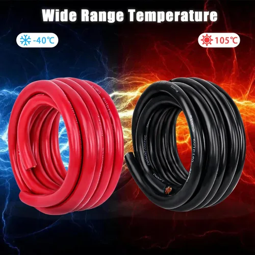 Miniatura 6 de Cable de Batería de Calibre 1/0 de Alambre de Cobre, 3 Pies Rojo+3 Pies Negro Cable de Soldadura 1/0 AWG Alambre OFC Estándar de EE.UU.