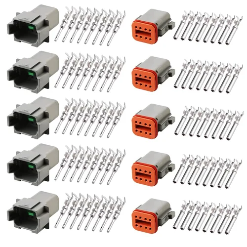 Miniatura 10 de Kit de conectores a granel DT, conectores de 2P, 3P, 4P, 6P, 8P y 12P, conector de cable impermeable DT de 12 pares, kit de conector de enchufe