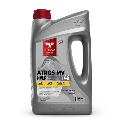 TRIAX Atros Multivis HVLP 46 - Aceite hidráulico sintético completo, 300% aditivo antidesgaste, 7.000-10.000 horas de vida, flujo frío ártico -54 y
