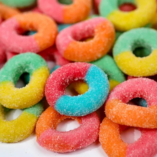 Miniatura 15 de Smarty Stop Gummy Ring Candy - Gomitas comestibles masticables con sabor a fruta (frambuesa azul, 1 libra (paquete de 1))