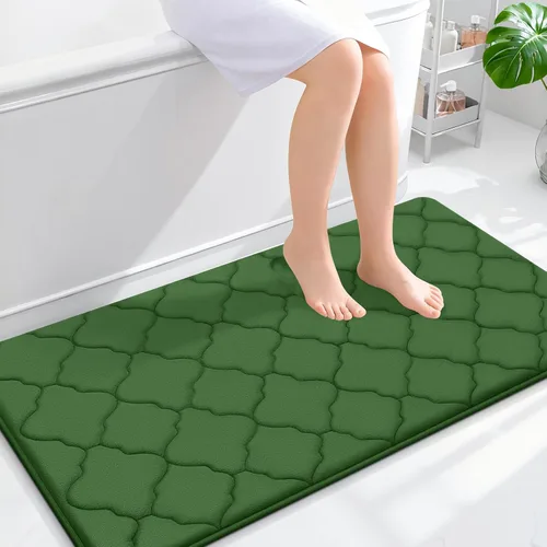 Miniatura 133 de OLANLY Alfombra de Baño de Espuma Viscoelástica de 24 x 16 pulgadas, Ultra Suave y Absorbente, Alfombras de Baño Antideslizantes, Cómodas, Lavables