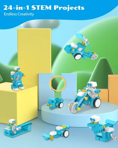 Miniatura 6 de WhalesBot B3 Pro Kit de Robot de Programación 24-en-1 STEM Juguetes para Niños 4+, Lápiz Inteligente Avanzado y Tarjetas de Programación, Juguetes