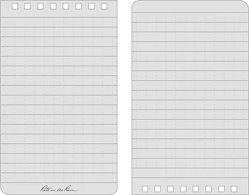 Miniatura 4 de Rite in the Rain All-Weather - Kit de cuaderno con espiral en parte superior de 3 x 5", funda de tela CORDURA, cuaderno amarillo y bolígrafo Negro