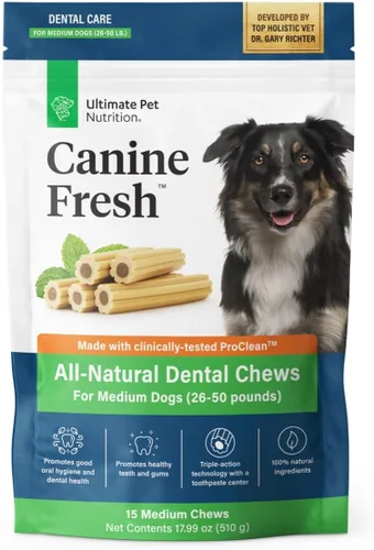 Miniatura 7 de ULTIMATE PET NUTRITION Canine Fresh - Masticables dentales, golosinas dentales para perros, palitos de cuidado bucal e higiene, alivia las encías