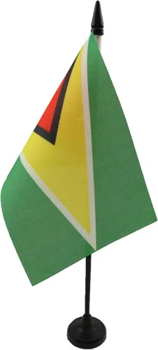 Miniatura 76 de Bandera de mesa de Anguila de 4 x 6 pulgadas, bandera de escritorio británica de Anguila, 5.9 x 3.9 in, palo y base de plástico negro AZ FLAG