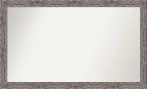Miniatura 90 de Amanti Art Espejo de baño gris para sobre el fregadero, 31 x 48 pulgadas, espejo de tocador rectangular estrecho de color gris, marco de madera