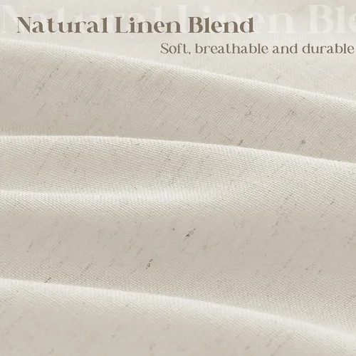 Miniatura 3 de Cortina de ducha de lino de avena 36x72 para cabina de ducha, cortinas neutras grisáceas beige de lino para baño, decoración bohemia de baño