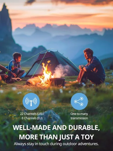 Miniatura 5 de Inspireyes Walkie Talkies para niños, paquete de 2 recargables de largo alcance, juguetes para niños y niñas de 3 a 12 años, juguete de radio de 2