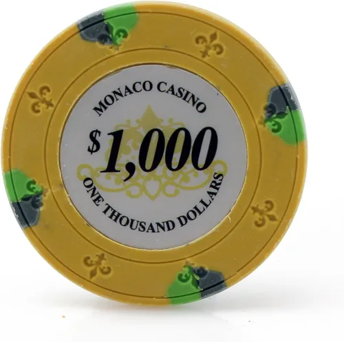 Miniatura 2 de Versa Games Monaco Casino - Fichas de póquer de arcilla en 0.48 oz - Paquete de 50 - (elegir color)
