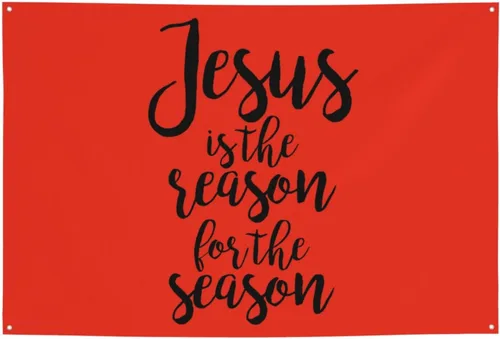 Miniatura 12 de Cartel de Jesús es la razón de la temporada navideña de 47 x 71 pulgadas, pancarta de fondo para decoración de bienvenida para bodas, fiestas y patio