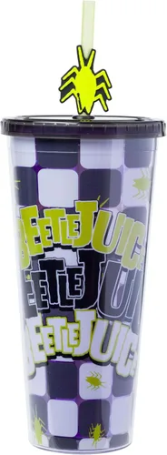 Miniatura 11 de Silver Buffalo Disney Una Loca Aventura de Goofy con Goofy, Max Goof, Roxanne y Bobby Zimuruski - Vaso de plástico para bebidas frías con tapa