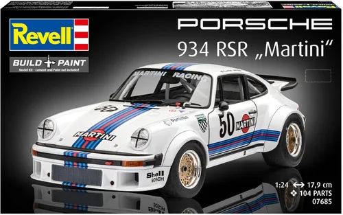 Miniatura 2 de Revell RV07685 07685 7685 1:24 Porsche 934 RSR 'Martini Racing' Kit de modelo, Varios, 1/24