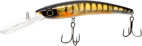 Miniatura 18 de Bill Lewis Pesca Lipless Realista Trolling Preciso Walleye Crankbait Lite con dos grandes Mustad Triple Grips BH Wonderbread en blanco