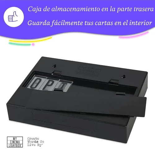 Miniatura 4 de My Cinema Lightbox - Cartel de caja de luz de cine RGB que cambia de color con 100 letras y números LED - Tablero de mensajes de neón personalizado