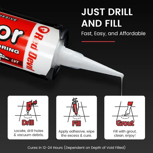 Miniatura 8 de Adhesivo para reparación de azulejos Fix-A-Floor – Adhesivo de fuerza extra para azulejos, mármol, piedra, madera – Fácil reparación DIY