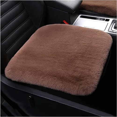 Miniatura 22 de LoveisLove Cojín de asiento de automóvil para asiento de conductor, almohadilla de asiento de felpa sintética, suave, cómoda, cálida, silla de Negro