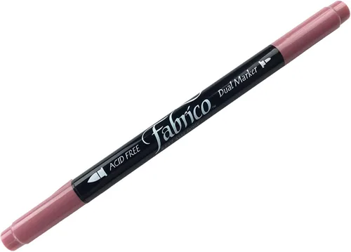Tsukineko Marcador Fabrico de doble punta de color rápido, rosa ceniza