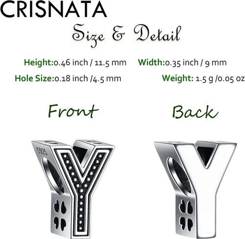 Miniatura 2 de Dijes vintage con inicial de la A a la Z, plata de ley 925, 26 cuentas del alfabeto, trébol calado de 4 hojas, se adapta a collar de pulsera