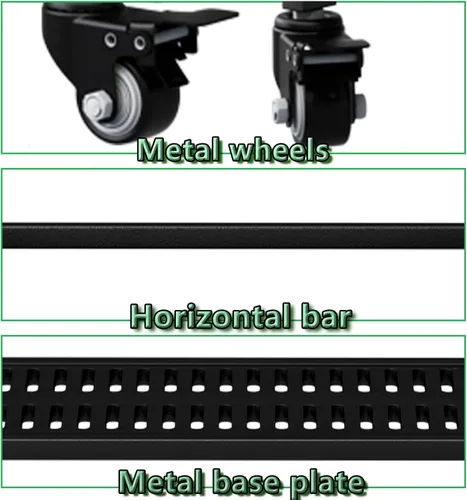 Miniatura 6 de Soporte para plantas de interior, estante de metal de 3 niveles para exterior, con ruedas para múltiples plantas, soporte escalonado para macetas
