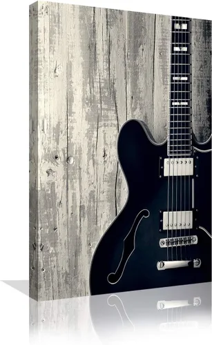 Miniatura 12 de Urttiiyy Arte de pared con música de guitarra, arte abstracto, impresiones en lienzo, arte para decoración del hogar para sala de estar, dormitorio