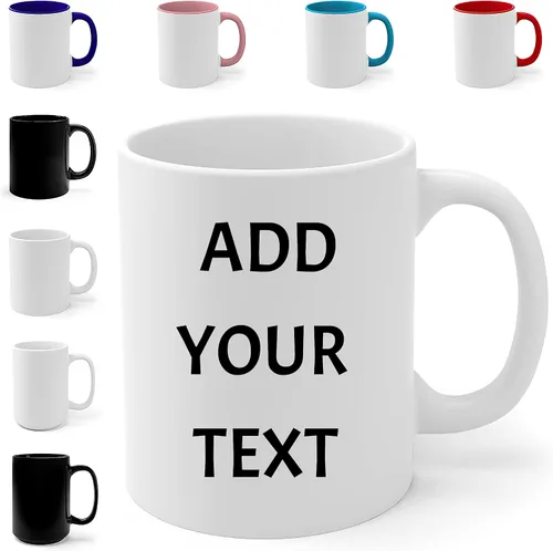 Miniatura 13 de Tazas personalizadas con palabras, tazas personalizadas con texto, taza de café con mensaje, crea tu propia taza, diseña tu propia taza de café
