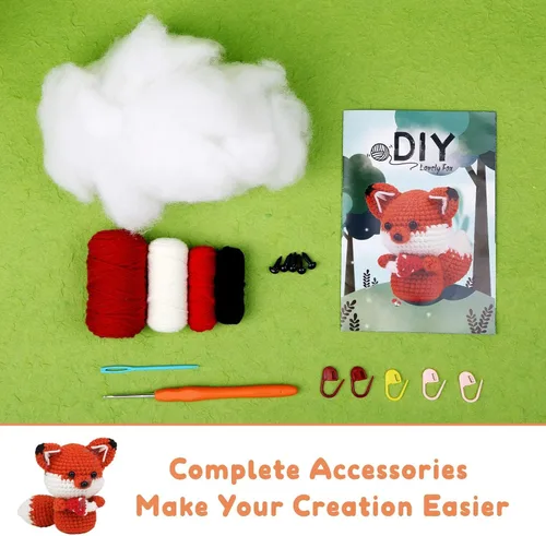 Miniatura 4 de Mnuizu Kit de ganchillo para principiantes, kit de ganchillo de animales para principiantes con tutoriales en video instructivos y paso a paso