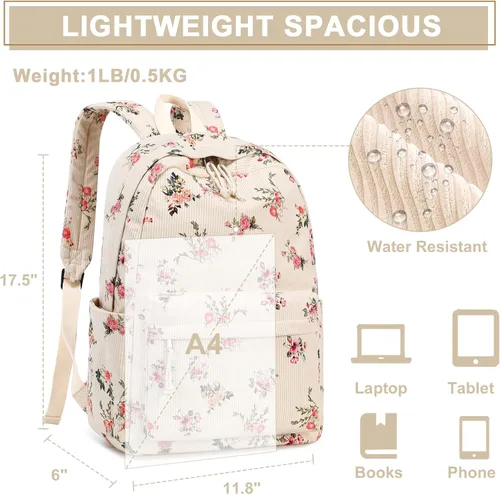 Miniatura 6 de BLUBOON mochila escolar para adolescentes, niñas y niños, con lonchera y estuche para lápices