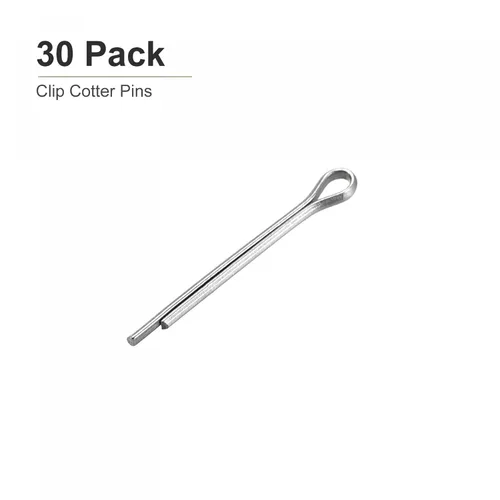 Miniatura 6 de DTGN Pasadores de clip de chaveta de 0.039 in x 0.394 in (DXL), paquete de 30 - Bueno para maquinaria - Sujetadores de horquilla de acero inoxidable