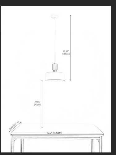 Miniatura 4 de TeHenoo Lámpara colgante moderna, 12 pulgadas, con acento de madera natural y latón, lámpara colgante simple ajustable para isla de cocina, comedor