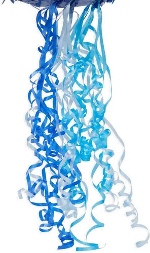 Miniatura 5 de BLUE PANDA Piñata de cuerda número 5 – Azul degradado, 16.5 x 11.6 pulgadas – Piñata para niños de 5 años, decoraciones de 5º cumpleaños para niños