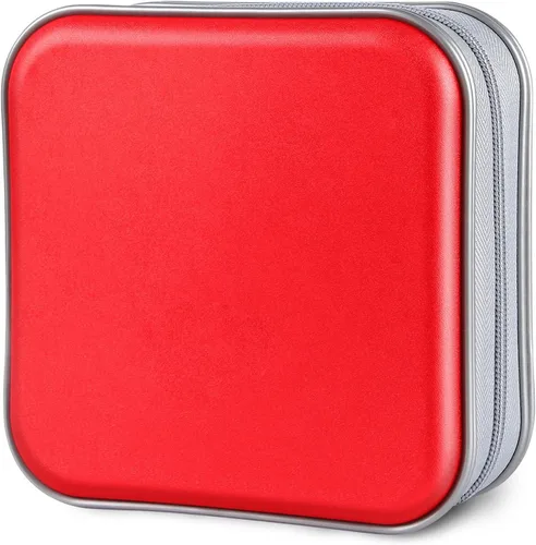 Miniatura 9 de Siveit Estuche para CD, Capacidad para 40 CD/DVD, Cartera Portadora de Estuches de Plástico Duro para Discos DVD, Carpeta de Almacenamiento