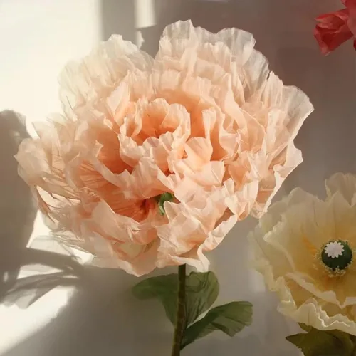 Decoración de Flores Gigantes con Luz, 6.56 Pies Organza Floral Eléctrica Grande de Apertura Automática con Luz Parpadeante para Boda Cumpleaños
