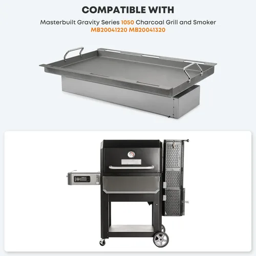 Miniatura 4 de Stanbroil Plancha plana con kit de colector, inserto de parrilla para Masterbuilt Gravity Series 1050 Digital Charcoal Grill and Smoker Combo