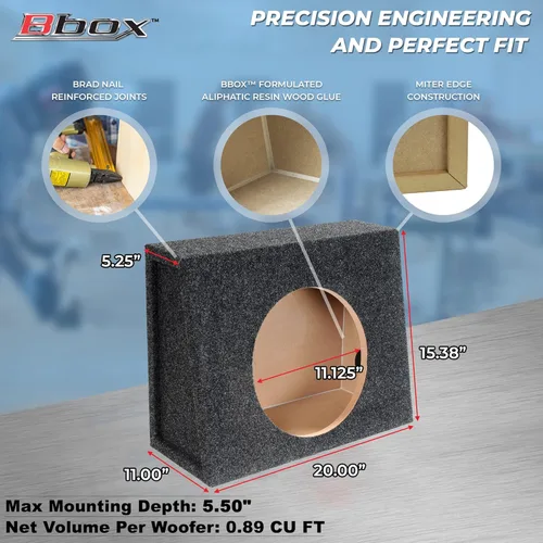 Miniatura 4 de Atrend Bbox Caja de subwoofer sellada de 12 pulgadas - Cajas de subwoofer y carcasas para automóvil - Caja de subwoofer prémium fabricada en Estados