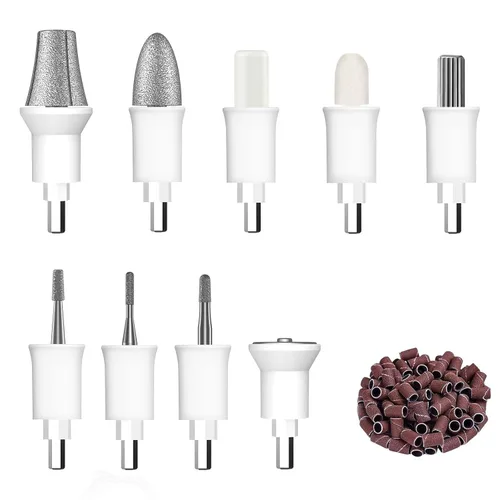 Miniatura 14 de Kit profesional de manicura y pedicura, juego de limas eléctricas inalámbricas, herramientas de pedicura recargables para pies, 5 velocidades