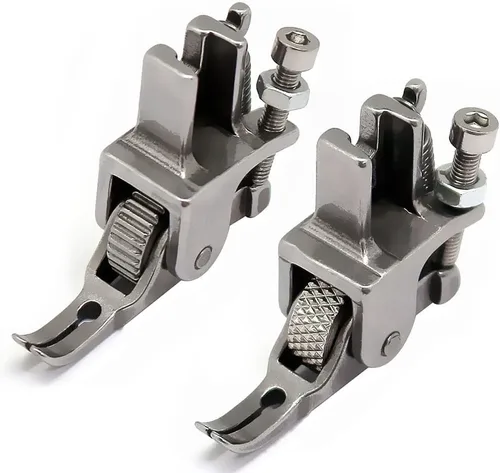 Miniatura 2 de Prensatelas de engranaje de hierro ajustable P363 Roller Zipper Presser Foot para máquina de coser Juki Brother Single Needle Lockstitch Máquina Pie