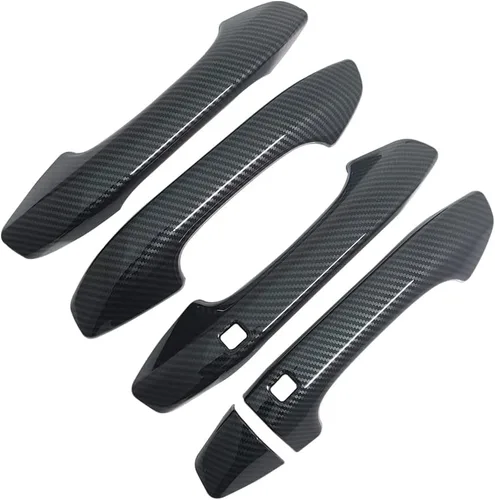 Miniatura 3 de AOKIO Cubierta de Manija de Puerta Exterior de Fibra de Carbono en Estilo ABS para Kia K5 2020 2021 2022 2023 2024 2025 con Llavero Inteligente