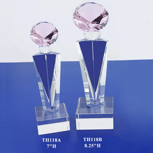 Miniatura 19 de Trofeo óptico del grabado láser personalizado Reconocimiento Realidad del trofeo de los premios del trofeo del diamante del cristal