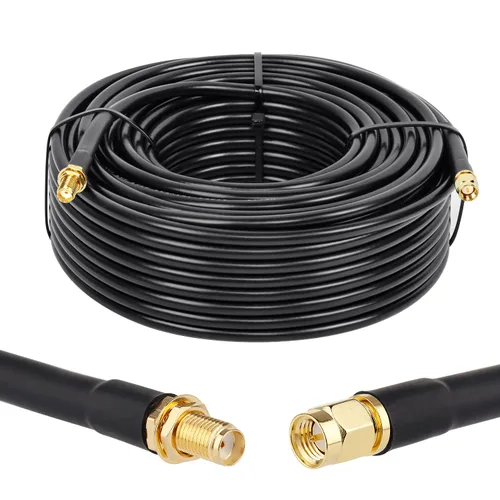 Miniatura 16 de XRDS -RF Cable SMA de 1 pie, cable de extensión SMA con conector SMA macho a SMA hembra de 50 ohmios KMR240 cable coaxial SMA de baja pérdida