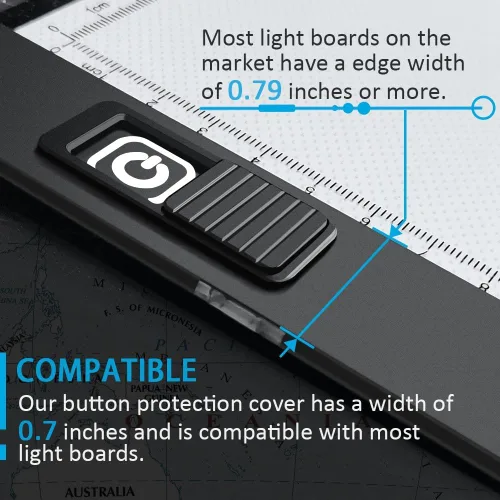 Miniatura 4 de ILIVABLE - Cubierta protectora para interruptor de almohadilla de luz, cubierta protectora de botón táctil con pintura de diamante para mesa de luz