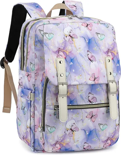 Miniatura 7 de Fuyicat Mochila para laptop para mujeres y hombres, viajes, trabajo, negocios, niñas, niños, mochila escolar, mochila universitaria, compatible