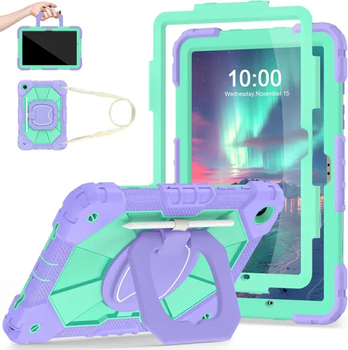 Miniatura 22 de Auizotl Funda para Samsung Galaxy Tab A9+/A9 Plus de 11 pulgadas (SM-X210/X216/X218) con protector de pantalla/soporte giratorio/soporte