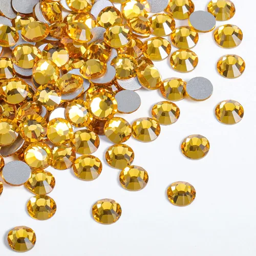 Miniatura 39 de Beadsland 2880 piezas de diamantes de imitación de cristal con reverso plano, gemas redondas para decoración de uñas y manualidades, cristal, SS16